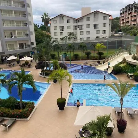 Flat 123 - Veredas - 300 Metros Hot Park - Vista Piscina Rio Quente Exterior photo