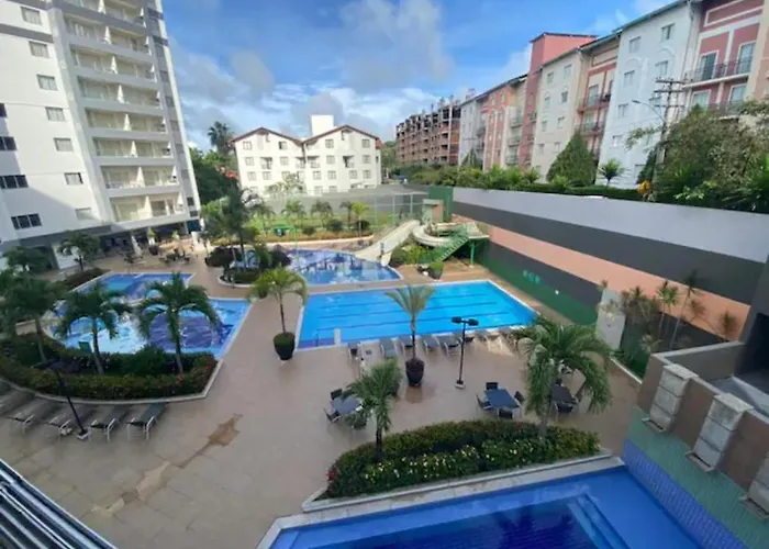 Flat 123 - Veredas - 300 Metros Hot Park - Vista Piscina